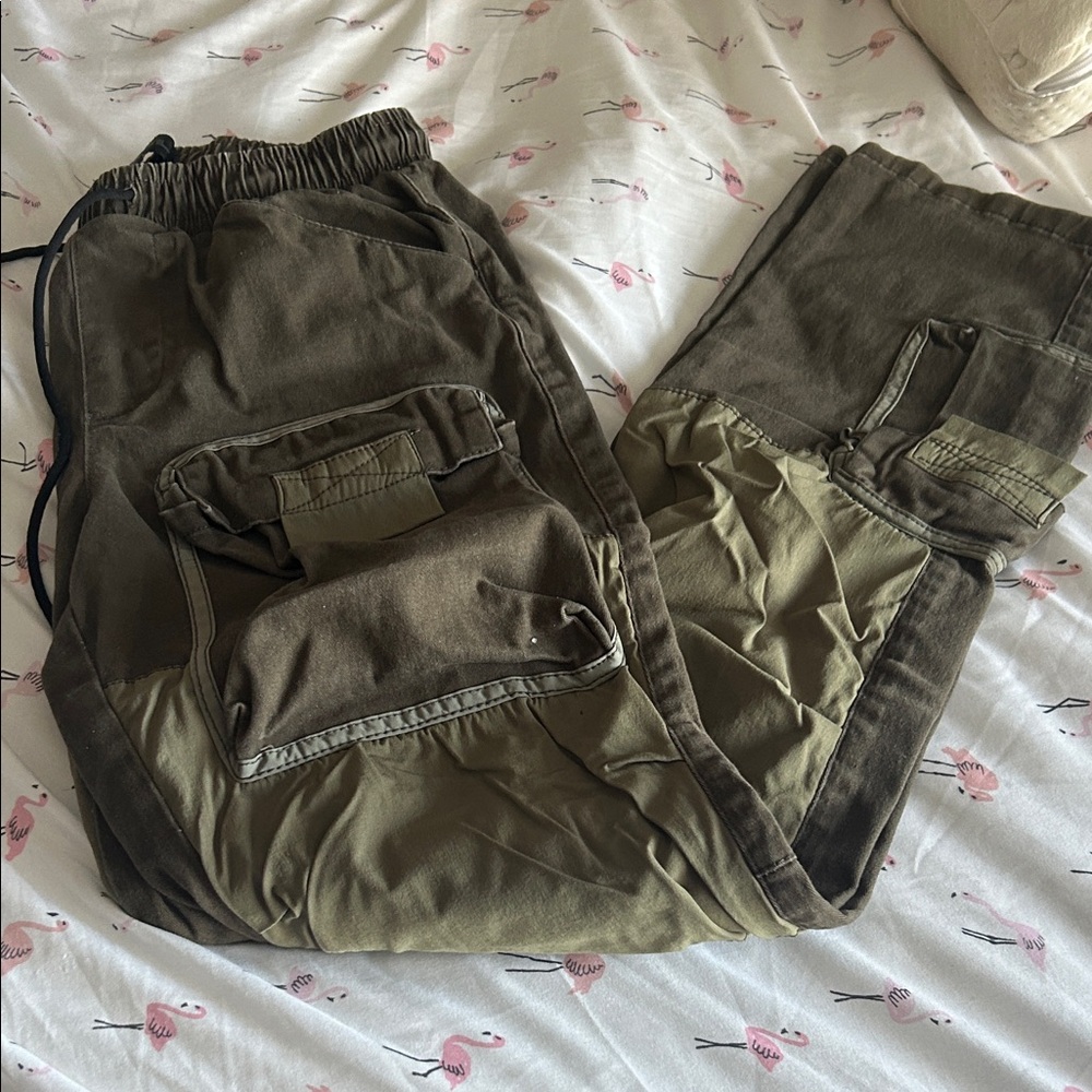 Decibel Olive Green Cargo Pants - Small